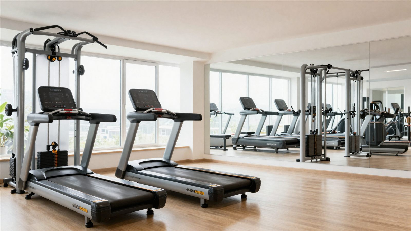 Komplettes Homegym mit Kraftstation und Laufband